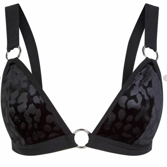 Killstar Wicked Game Black Velvet Gothic Bralet XXL NWT - Picture 3 of 3